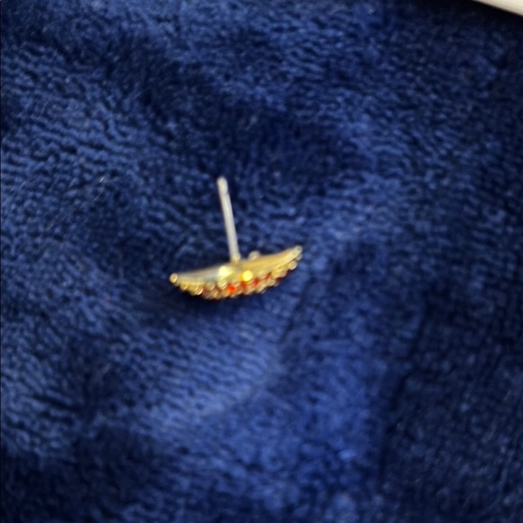 Kate Spade Gold and Red Lip Earrings “Hit the Town” - Picture 5 of 8